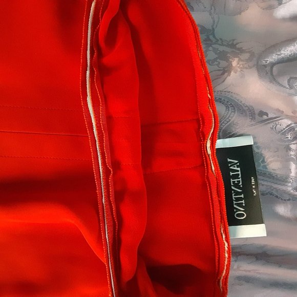 Valentino Silk Midi Skirt Red - Picture 8 of 9